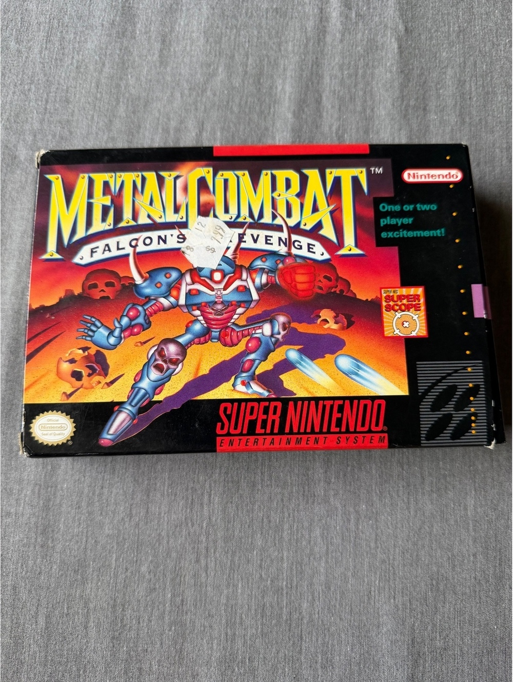 1993 Metal Combat Falcon's Revenge SNES Super Nintendo CIB Complete Pre-owned
